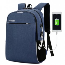 Anti Theft with Passcode Lock Backpack USB and Head Phone Hole Backpack