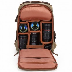 J33 Large Capacity Retro Batik Canvas Waterproof Photography Backpack Durtable Shoulders Bags Travel Outdoor Casual Men Camera Bag