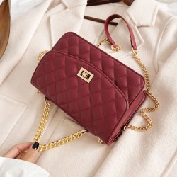 Senior Niche Red Bridal Bag Women&#39;s Bag2021New Trendy Rhombus Chain Shoulder Messenger Bag Wedding Bag